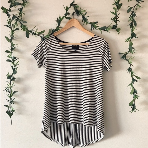 Anthropologie Tops - Anthropologie Striped High Low Flowy Top